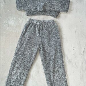 SHEIN Gray Fuzzy Lounge Wear